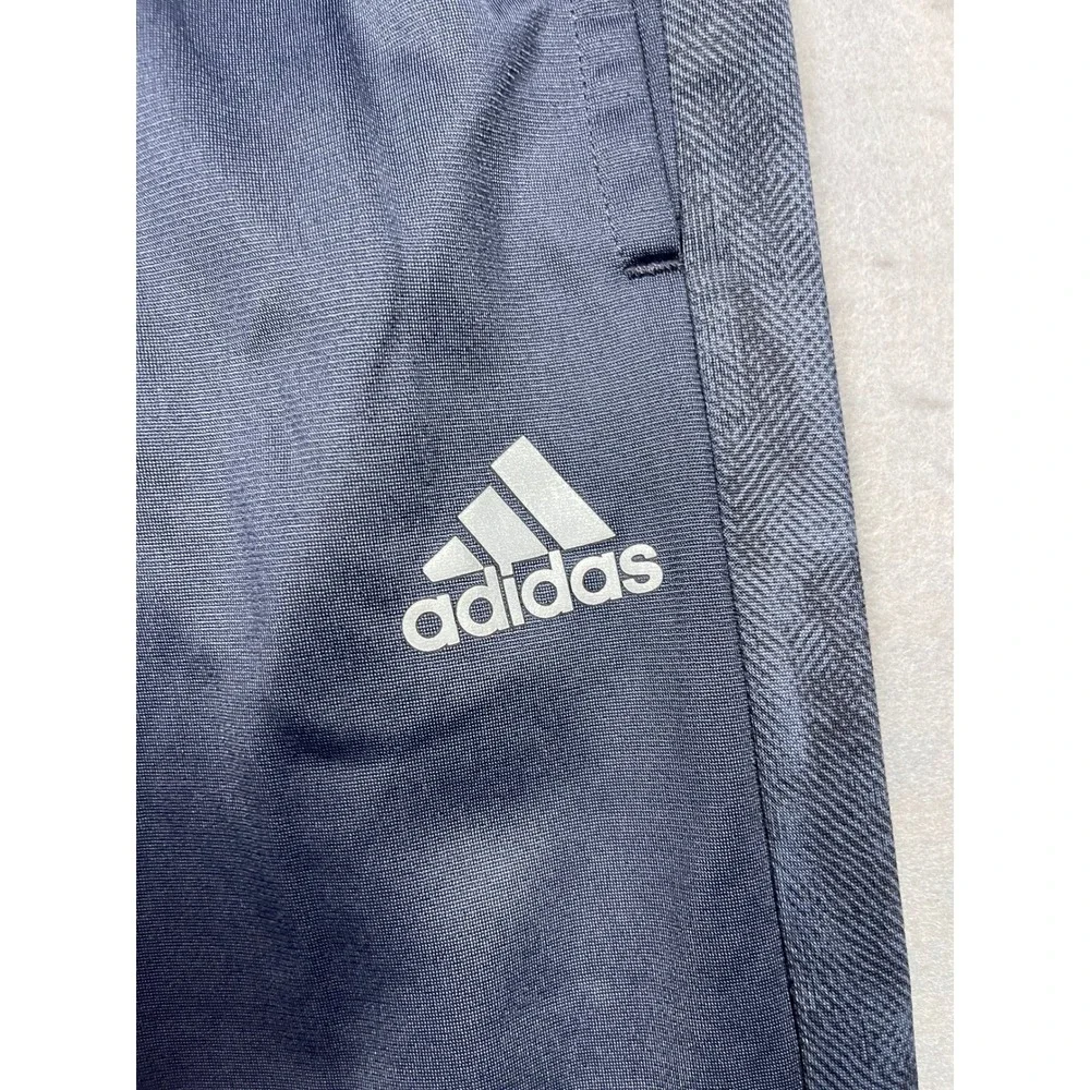 Adidas Mens Track Pants Navy Blue Athletic Joggers Training Sweatpants Striped
